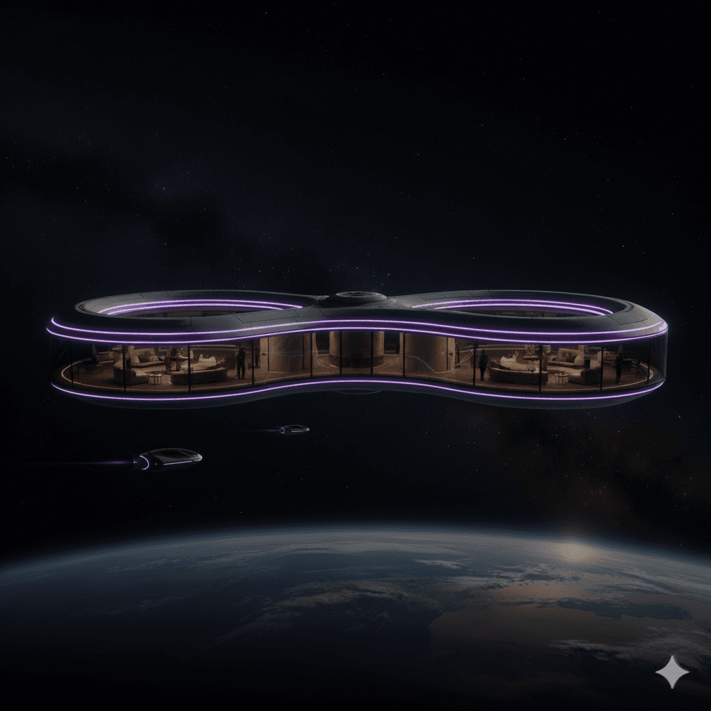 Zenith Orbital Resort - AI-powered luxury space station